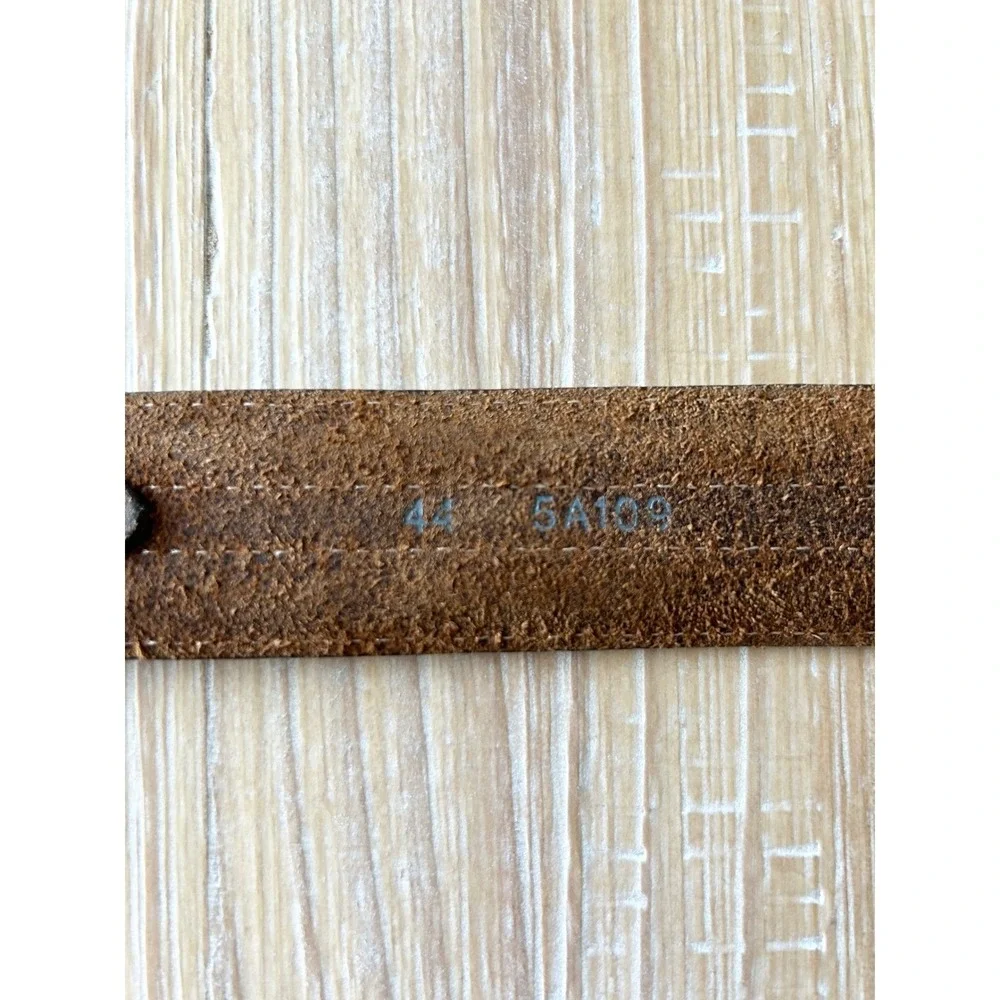 Tony Lama Men's Brown Leather Western Belt Braided Southwestern Buckle Size 44